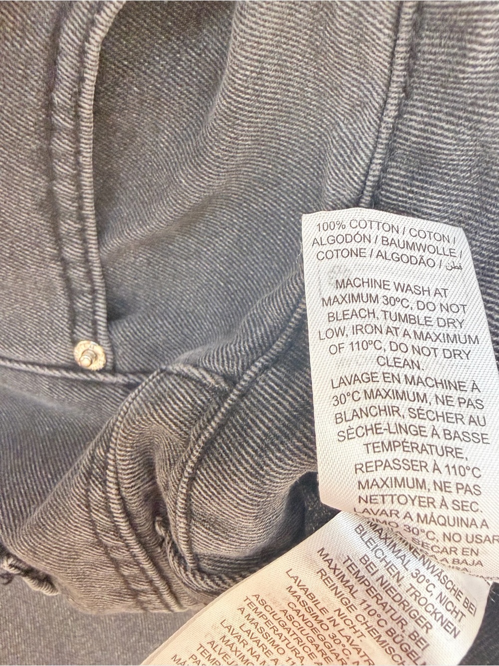 Edikted Wide Leg Jeans Baggy Wide Leg Skater Grunge Streetwear Gray Size Small - Picture 7 of 8